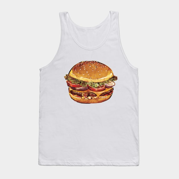 Just Hamburger Tank Top by jessicawarrick